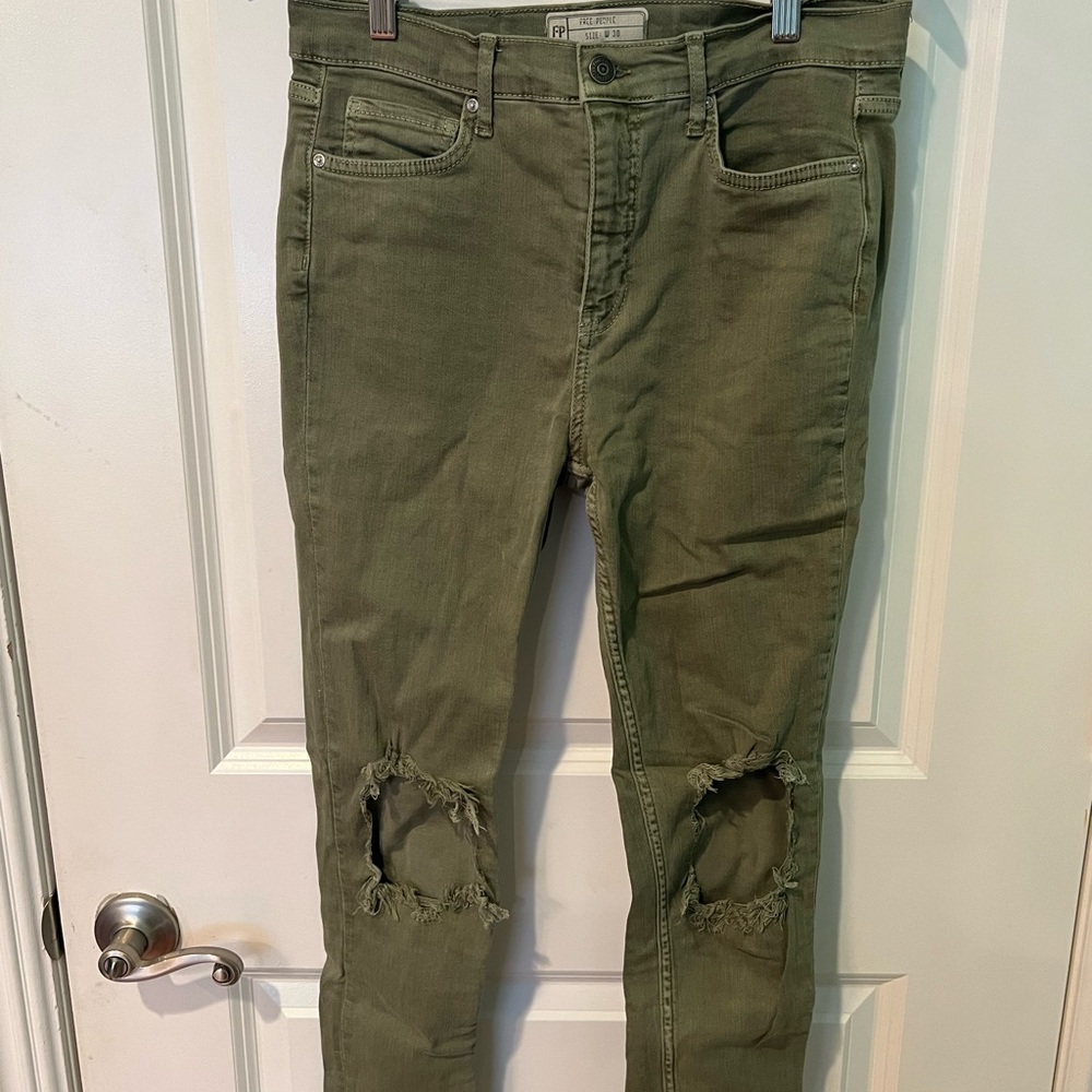 Free People Green Jeans